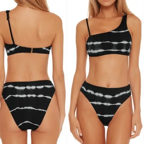 Becca Tie Dye Bikini Size Large MSRP $88 NEW Asymmetrical Tie Dye Swim Top