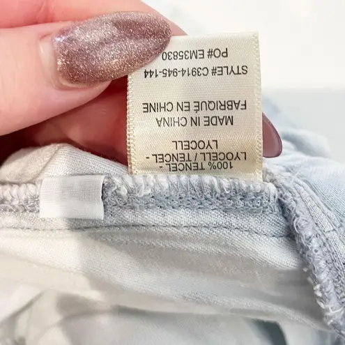 Cloth & Stone  Short Sleeve Chambray Shorts Top Matching Set Blue Small - Image 3