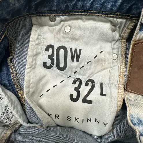 Anthropologie  Standard Cloth Acid Wash Super Skinny Jeans 30x32 EUC #3180