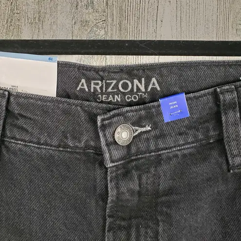 Arizona Jeans NWT  Co Black Stone Wash Denim Highest Rise Mom Jeans Size 19