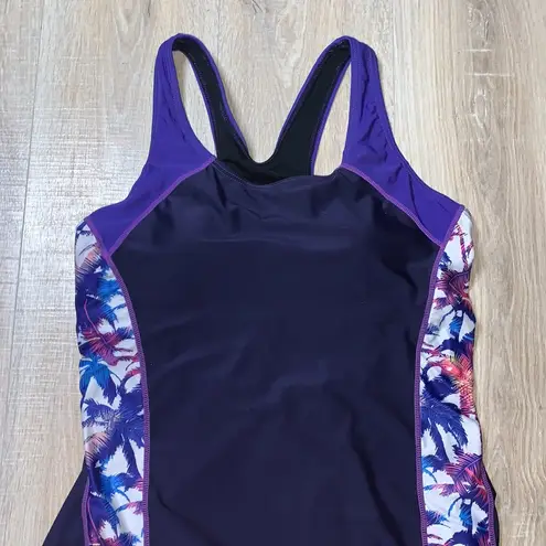 Blue & purple Boyleg boy short one price swimsuit Size XL