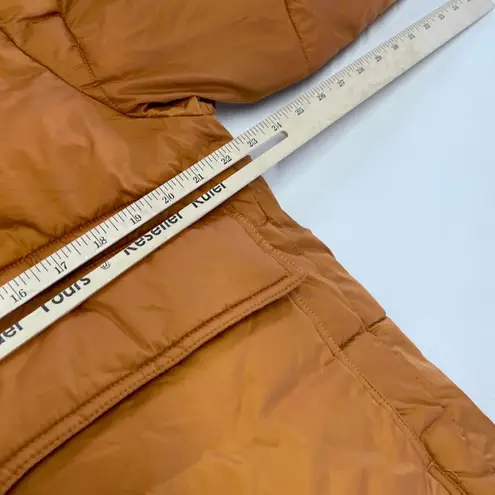 NVLT Jacket Womens Small Orange Wonder Puffer Coat Hooded High Neck Full Zip