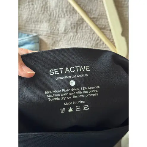 Set Active Sculptflex Black Power High Rise Leggings Size Small