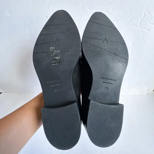 Aquatalia Golda Black Suede Loafers Women’s Size 6.5 Made in Italy