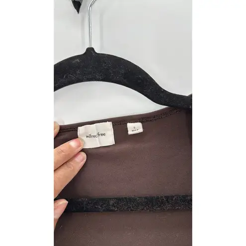 Wilfred Free Theodora Jumpsuit square neck cap sleeve sweat wicking size XS Brown