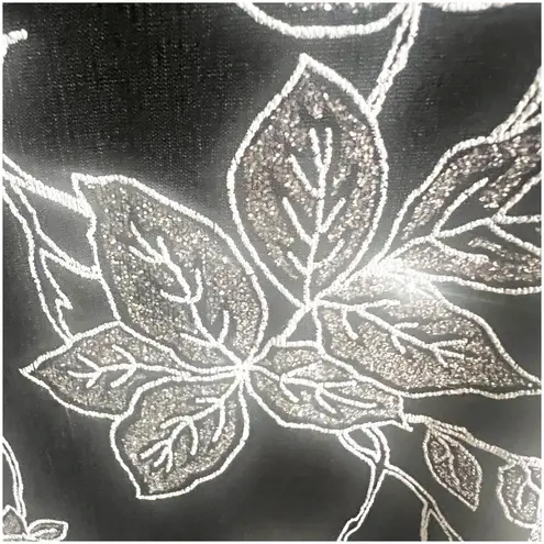 Ronni Nicole Floral Sparkly Maxi Dress Jersey Knit Holiday Special Occasion M/L