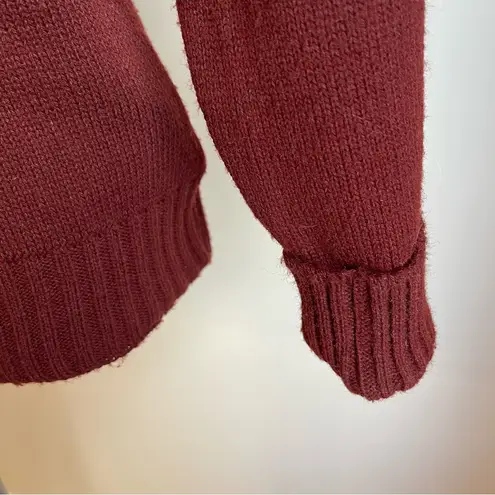 Vintage 1950s Dehen Knitting Co Cheerleader Sweater DP Letterman Megaphone Small Red