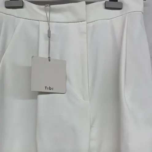 Tibi NEW NWT 8 Womens Ivory Agathe Pleated Pants Solid Dress Trouser
