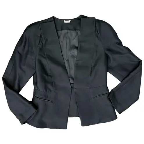 Leon Max Limited Edition Black Hook and Eye Blazer Size M Lined Shoulder Pads Size M