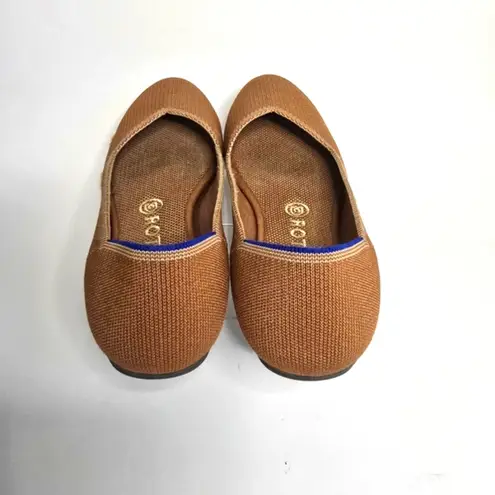 Rothy’s The Flat Knit Woven Round Toe Warm Caramel Brown Slip On Size 9