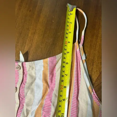 Matilda Jane Take A Chance Romper Sleeveless Pink Orange Stripe Size XL NWT
