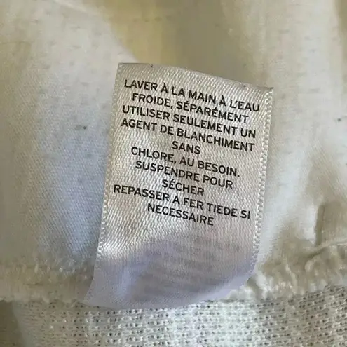 Caslon Nordstrom V-Neck Women’s White Front Zipper Long Sleeves SZ S #1251