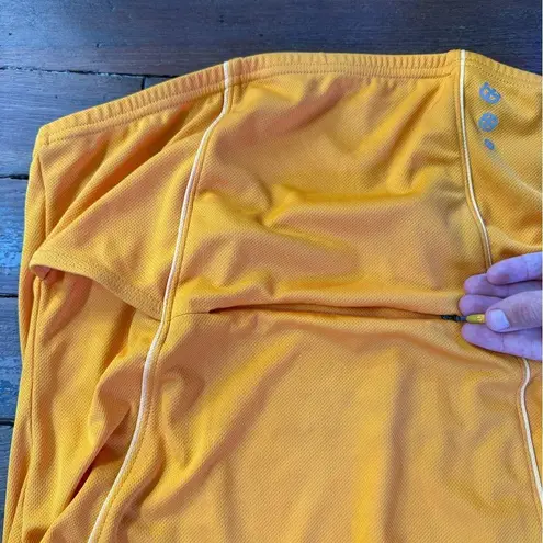 Pearl Izumi Orange Color Block Quarter Zip Long-Sleeve Cycling Shirt ~ Size M 💛🍄