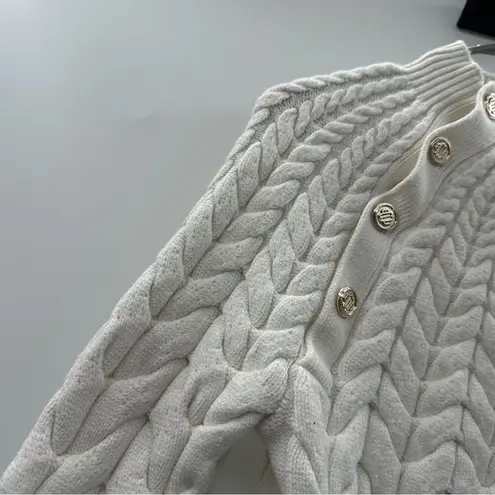 Maje RTR Marnety Button Cable Knit Long Sleeve Button Detail Sweater Sz 1 (S)