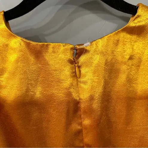 NWT House of Harlow 1960 Revolve Krisha Long Sleeve Mini Dress Yellow Gold Small