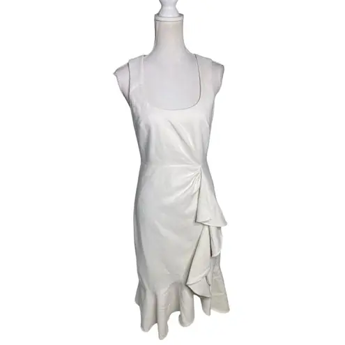 Cinq à Sept  Ruffle Angela Dress White Womens Size 6