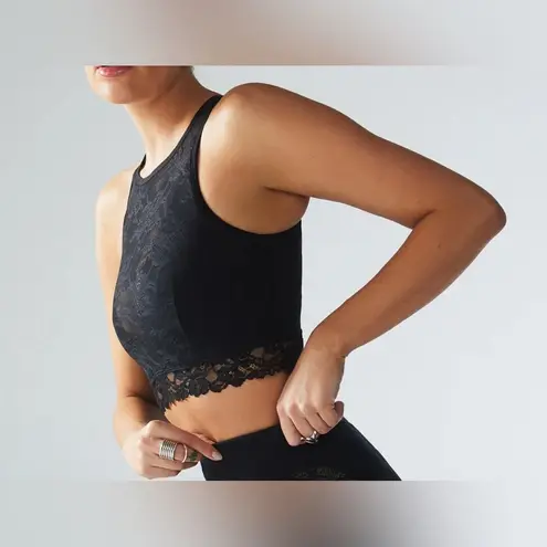 Savage X Fenty sport LACE RACE HIGH-NECK SPORTS BRA XS NWT BLACK