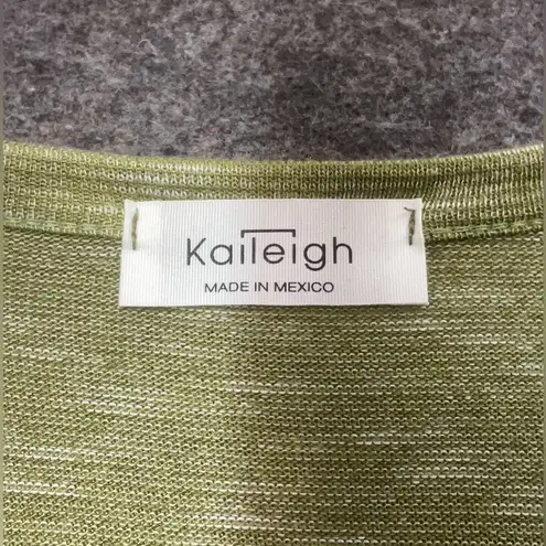 Kaileigh Sage Green Short Sleeve Top button detail on shoulder