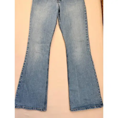 Levi Strauss SIGNATURE Juniors Size 9 Light Blue Denim Low Rise Flare Jeans