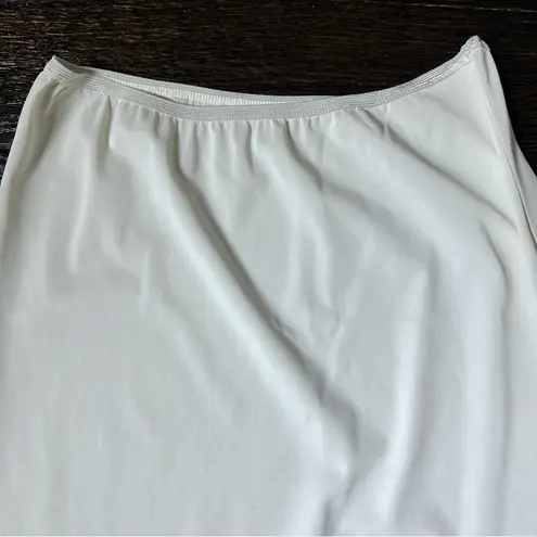 Vintage Deena Fine Lingerie White Embroidered Skirt Slip Size M