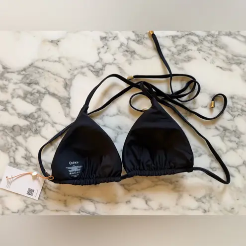 Quince NWT Italian Triangle Top Bikini, Black XL