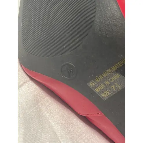 Zip Thigh High Over Knee Boots Pointy Toe Stiletto High Heels Shoes Size7.5 Red Size 7.5