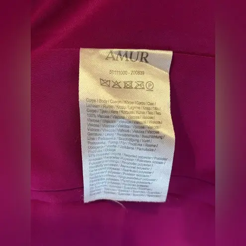 Amur Chara Ruffle Evening Gown in Purple Sangria Size 2