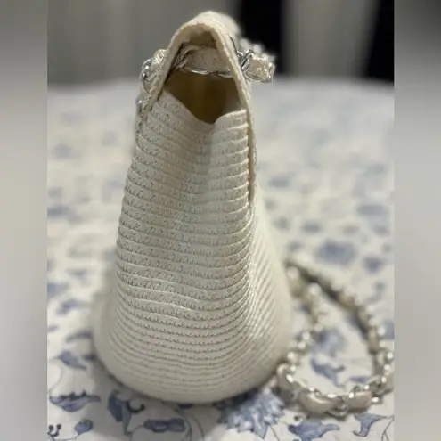 kim rogers Elegant white Woven Shoulder Bag