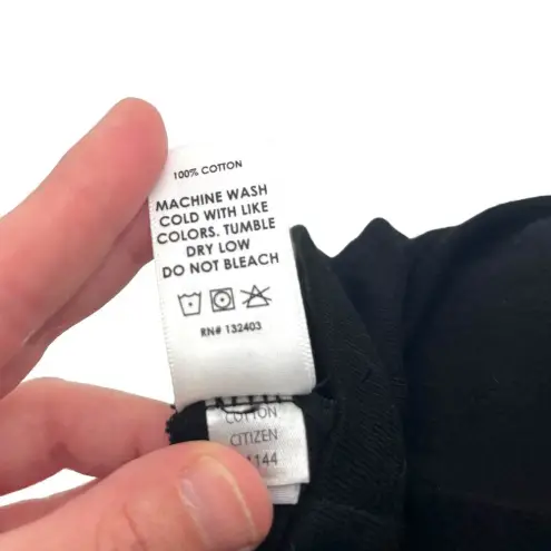 Cotton Citizen Long Sleeve Crew Mini T-Shirt Dress Black Size Small