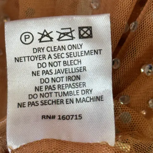 NEW Retrofete Vinci Maxi Dress Nude and Silver Size Medium Tan