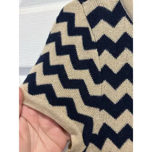 Lilly Pulitzer ‎ Santana Dazzle Stripe Sweater Dress Size Navy And Beige Large