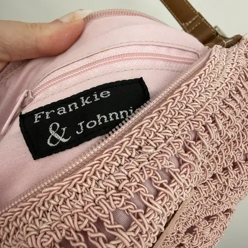 Frankie & Johnnie Pink Crochet Purse Shoulder Bag Y2k Grannycore