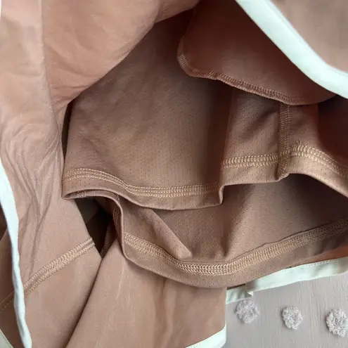 Abercrombie & Fitch  YPB Athletic High Waisted Lined Shorts Sz L Tan - Image 3