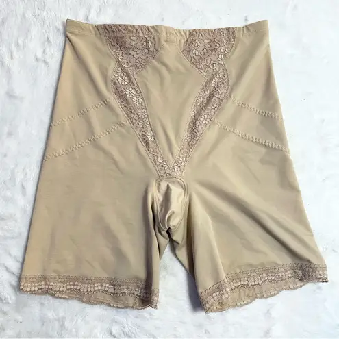 SUBTRACT Waist Control Thigh Slimmer Shapewear Shorts with Lace Size XL Nude Tan