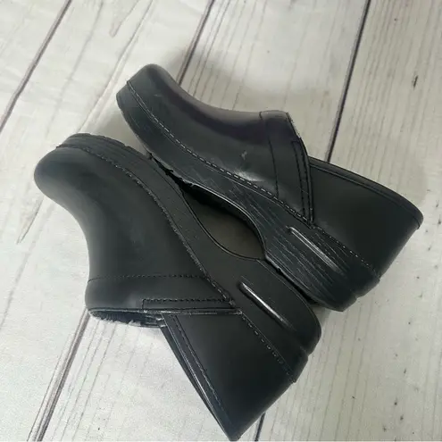 Dansko Professional Black Pro Cabrio Leather Clogs Sz 39 EU Made In Italy