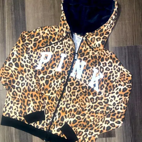 Victoria’s Secret cheetah print hoodie Brown Size L