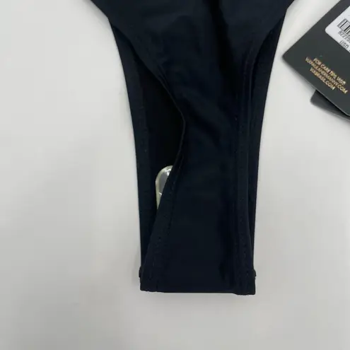 VIX Cheeky Swim Bottoms Size 8 Black NWT Solid Paula Hermanny Resort Beach Vaca