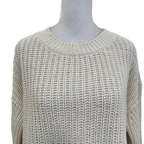 Alex Mill Classic Knit Pullover Sweater Drop Shoulder Curved Hem White size XS