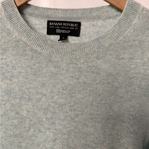 Banana Republic  Filpucci Wool Cashmere Bow Cuff Crewneck Sweater Blue Size Small