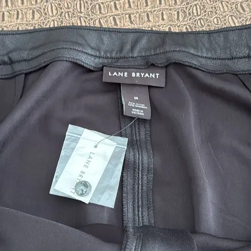 Lane Bryant  Black Faux Leather Pencil Skirt Size 28 Plus