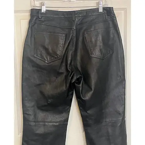 MetroStyle  Women's Black Leather Pants Size 8