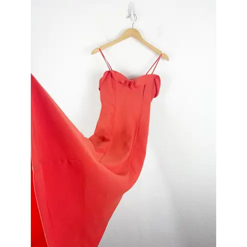 Likely Johnna Sweetheart Neckline Midi Dress Size 0 Orange Cocktail Wedding