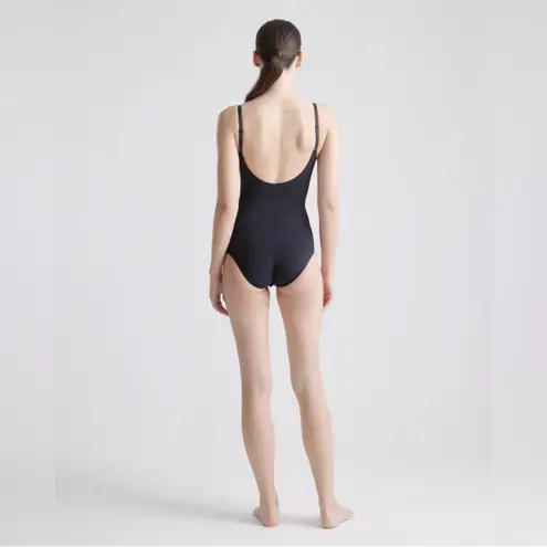 Quince NWT Sweetheart Neck Sculpting Black Bodysuit Sz M