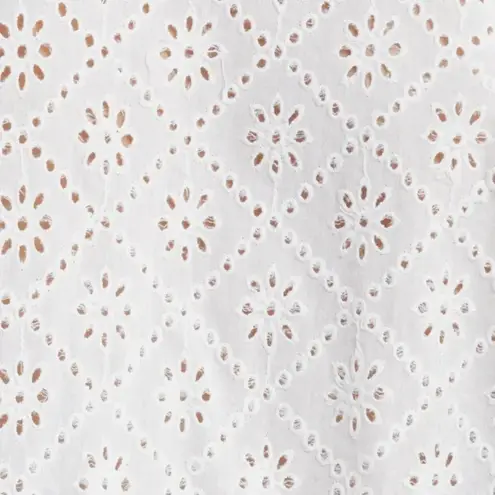 NWT Batsheva Cotton Eyelet Lace Broderie Anglaise Bow Detail Blouse White Size 6