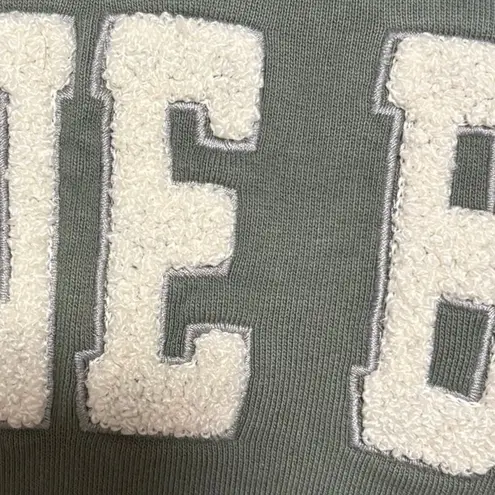 ANINE BING Size L Tyler Oversized Sweatshirt Crewneck Chenille Letters FLAWED