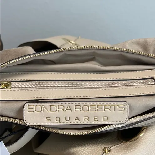 Sondra Roberts Squared | Stone Vegan Leather Tote Satchel Shoulder Bag - Image 7