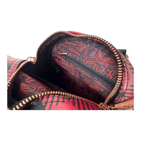 Von Dutch NEW Red & Black Plaid HANDBAG Bowling Bag Crossbody Satchel Purse NWT