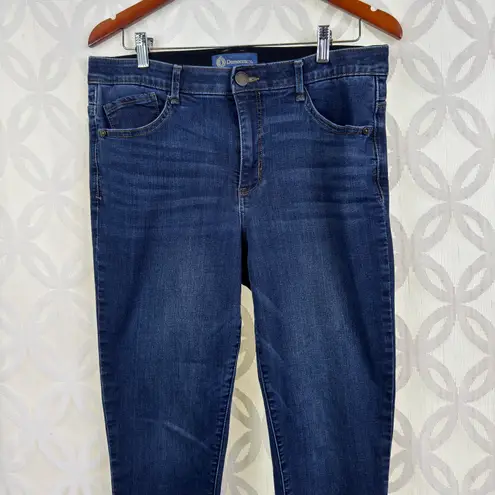 Democracy Luxe High Rise "Ab"solution Ankle Length Skinny Jeans Indigo Blue 12