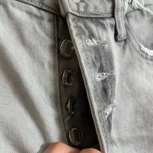 Vervet High Rise Distressed Destroyed Antique Gray Cut Off Grunge Shorts Small