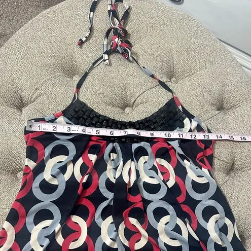 Body Central Y2K Geometric Halter Dress